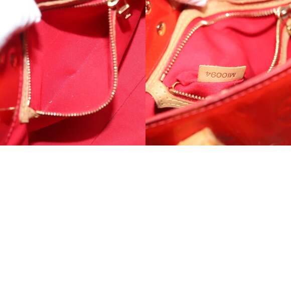 LOUIS VUITTON Monogram Vernis Reade PM Hand Bag Red Rouge M91088 - Picture 13 of 13